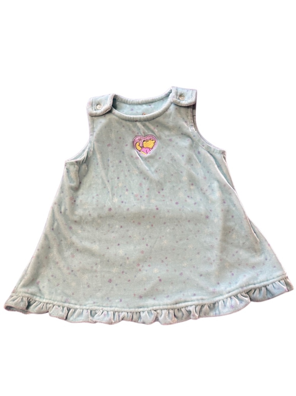 vintage Disney Sincerely Pooh Winnie the Pooh velour dress 90s/Y2K